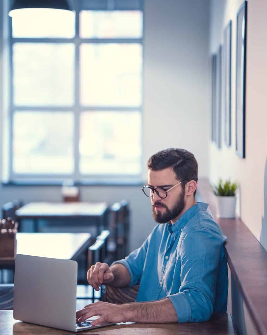 Businessman with laptop