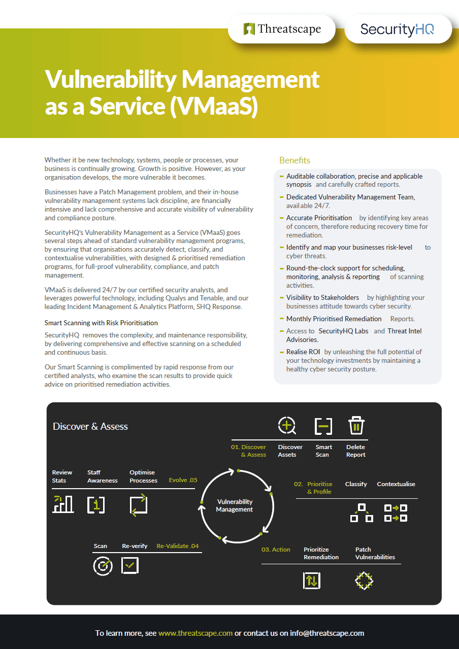 Vulnerability Management as a Service
